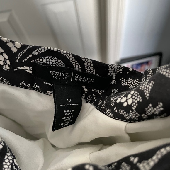 White House Black Market black floral skirt - Picture 2 of 3